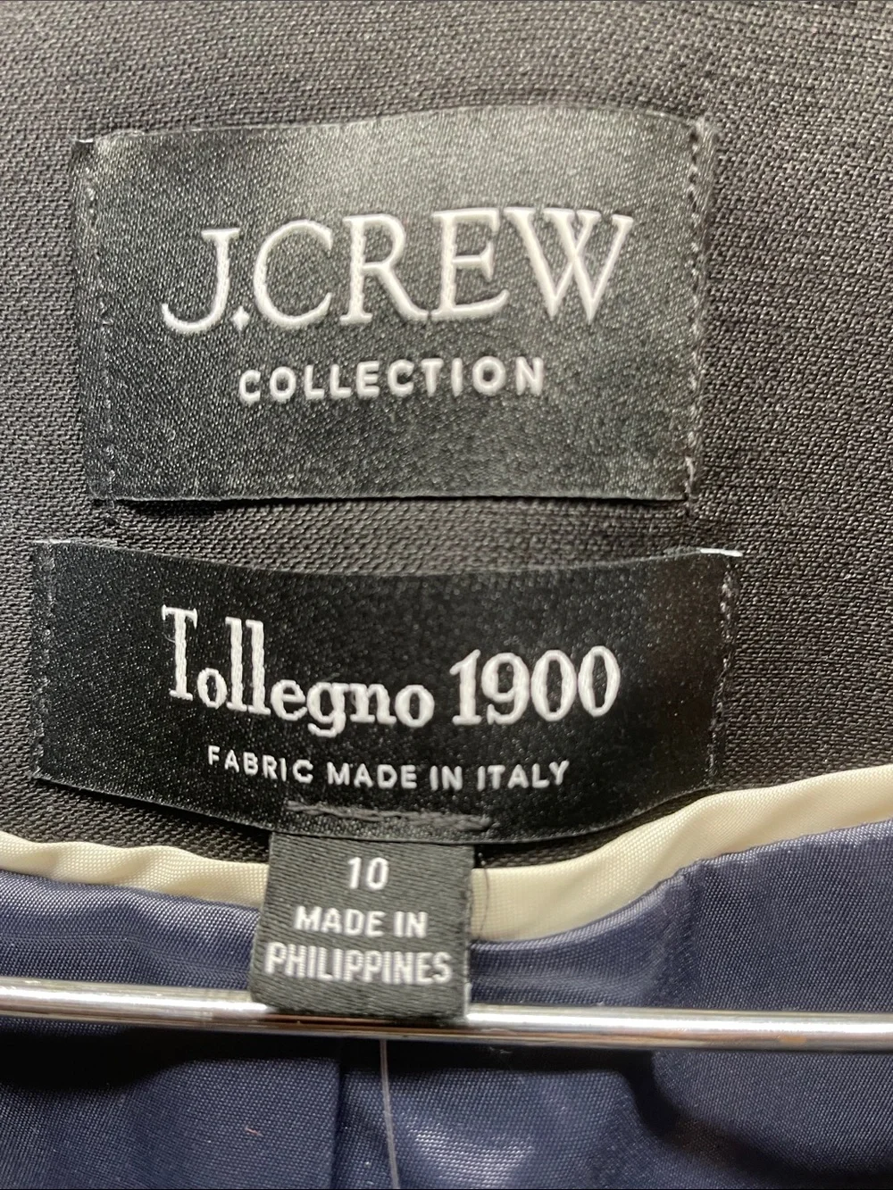 J. Crew collection Tollegno 1900 made in Italy wool Black Tailored Vest